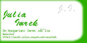 julia imrek business card